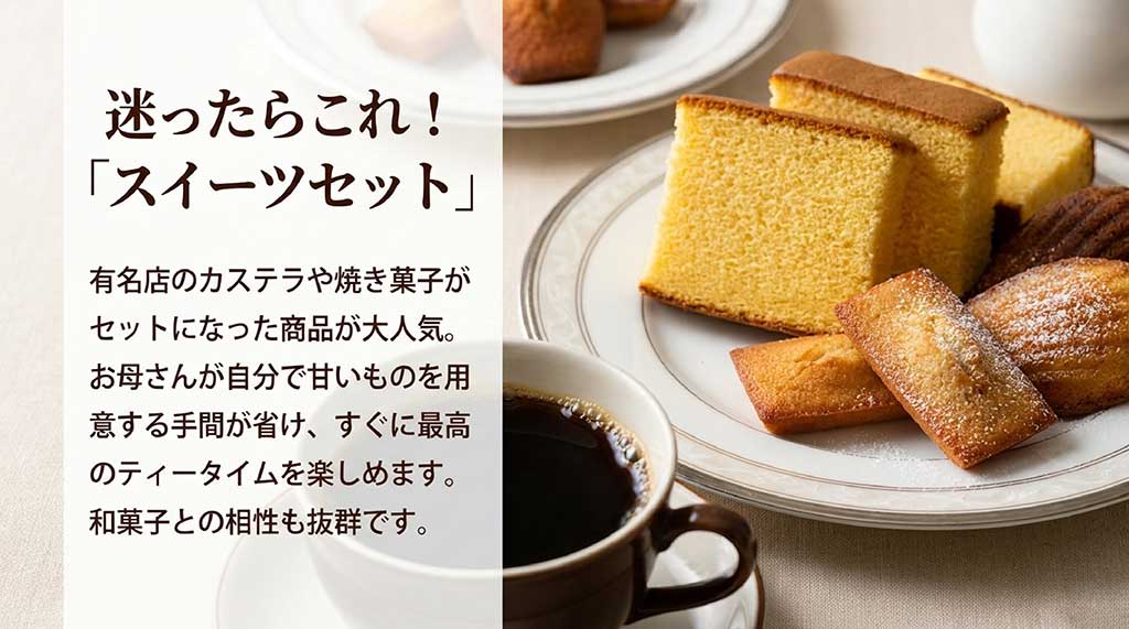 有名店のカステラや焼き菓子がセットになった人気のスイーツセットギフトの紹介