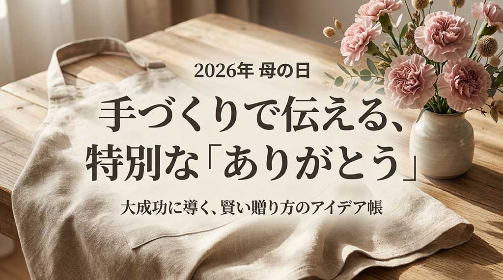 2026年母の日、手づくりで伝える特別なありがとうのアイデア帳タイトルスライド