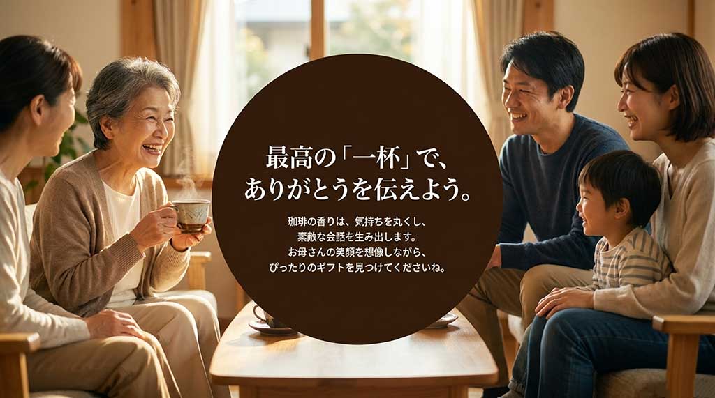 最高のコーヒーでありがとうを伝えるメッセージスライド