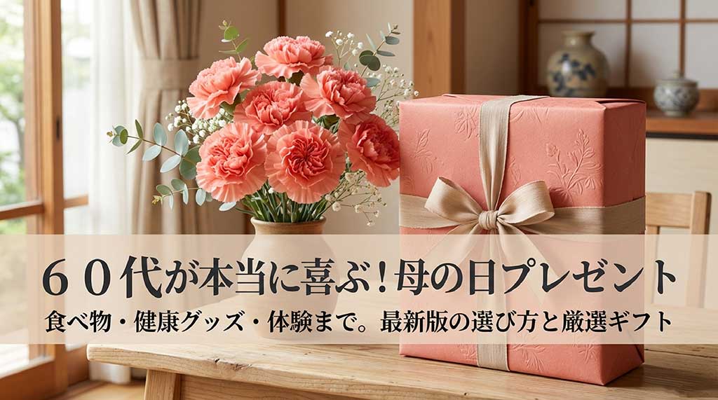 60代が本当に喜ぶ母の日プレゼントの選び方と厳選ギフトの紹介スライド表紙