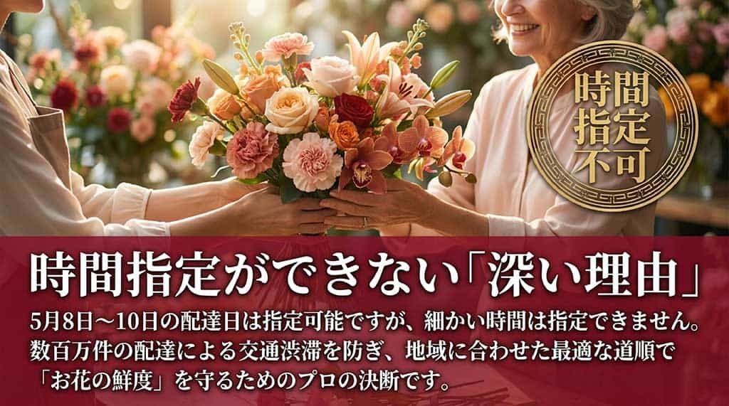 鮮度維持と渋滞回避のためにあえて細かい時間指定を受けないプロの決断についての解説